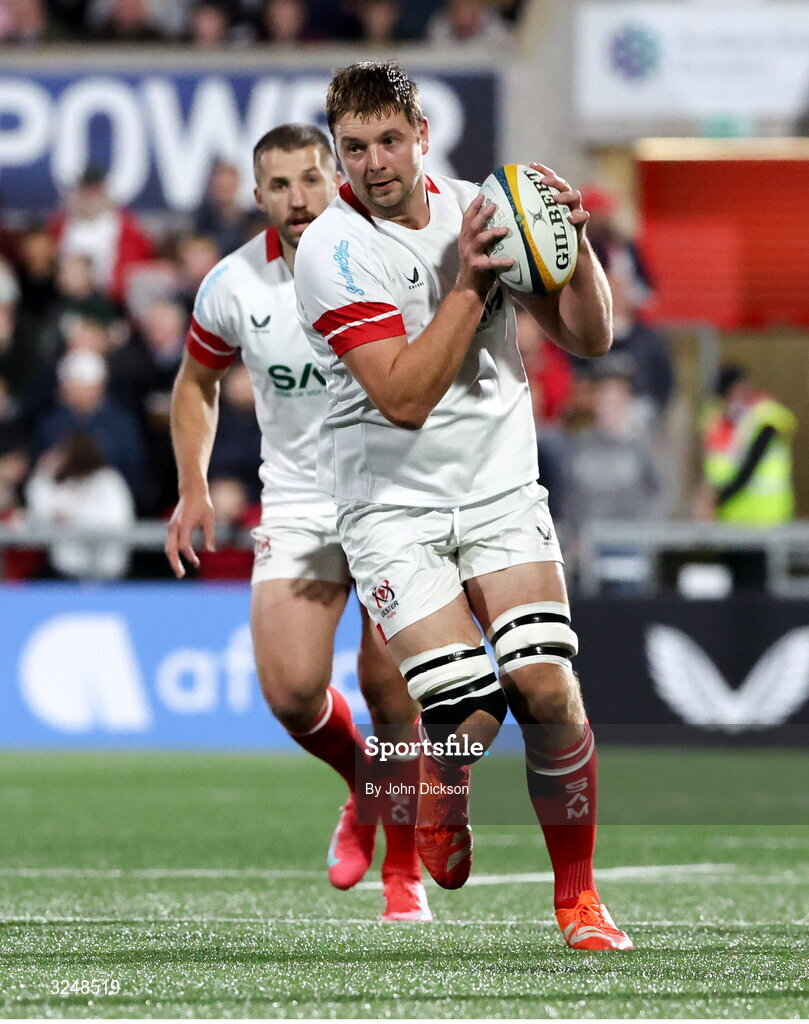 26 September 2025; Iain Henderson of Ulster during the United Rugby Championship match between Ulster and Dragons at Affidea Stadium in Belfast. Photo by John Dickson/Sportsfile