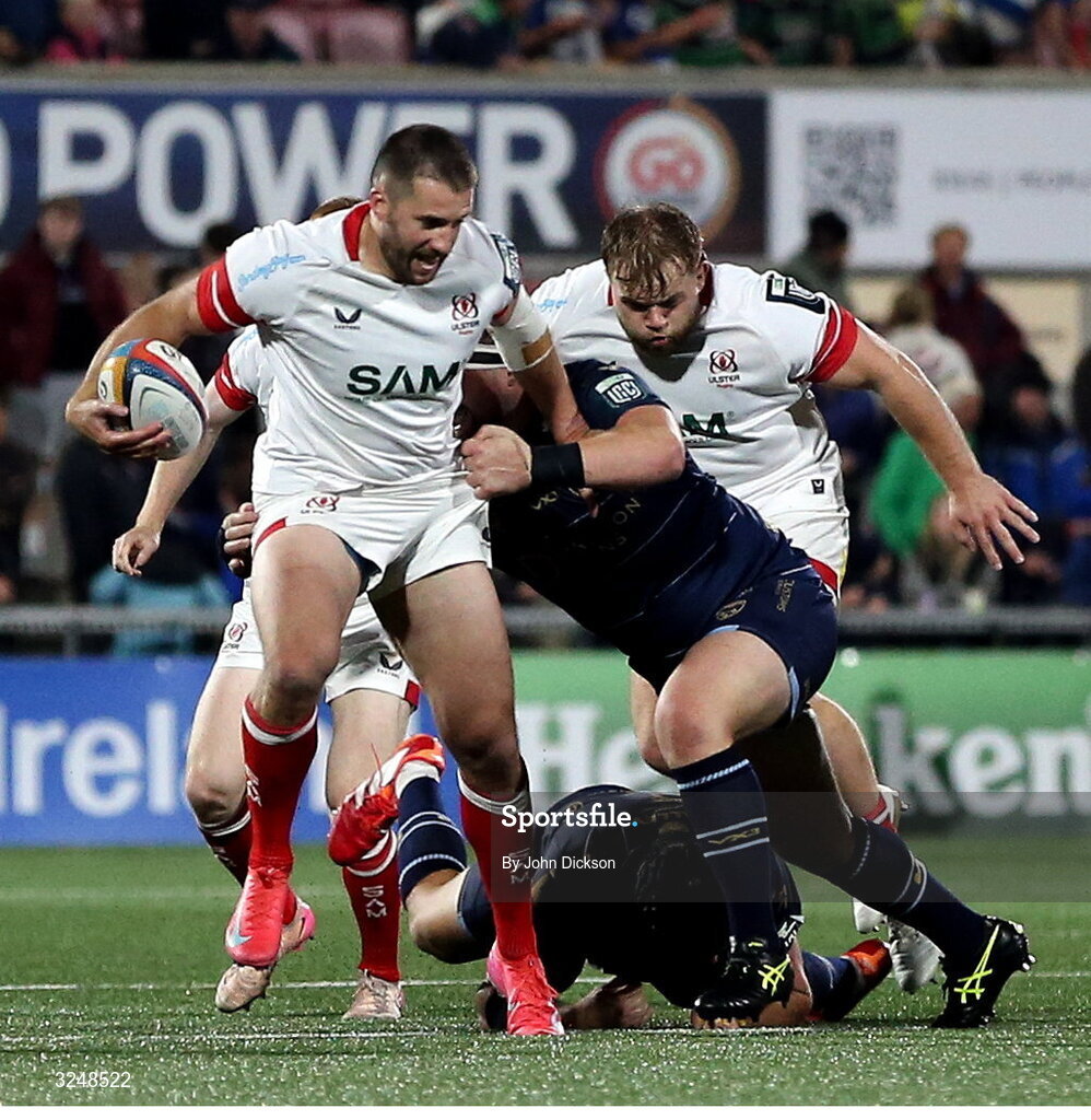 26 September 2025; Stuart McCloskey of Ulster during the United Rugby Championship match between Ulster and Dragons at Affidea Stadium in Belfast. Photo by John Dickson/Sportsfile