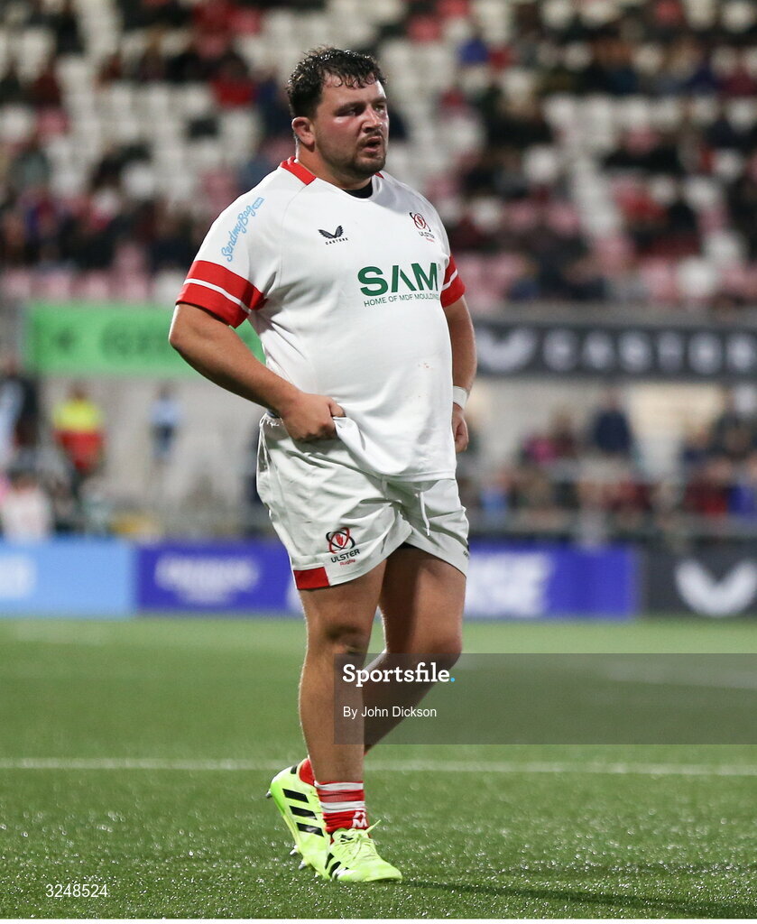 26 September 2025; Sean Crean of Ulster during the United Rugby Championship match between Ulster and Dragons at Affidea Stadium in Belfast. Photo by John Dickson/Sportsfile