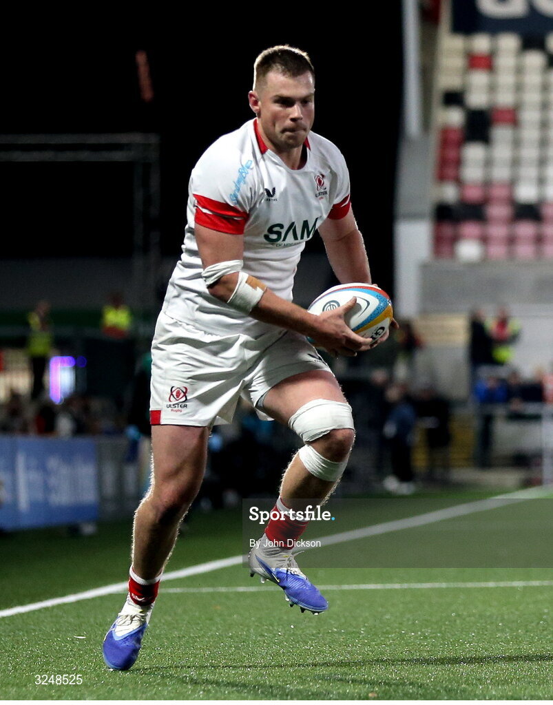 26 September 2025; Zac Ward of Ulster during the United Rugby Championship match between Ulster and Dragons at Affidea Stadium in Belfast. Photo by John Dickson/Sportsfile
