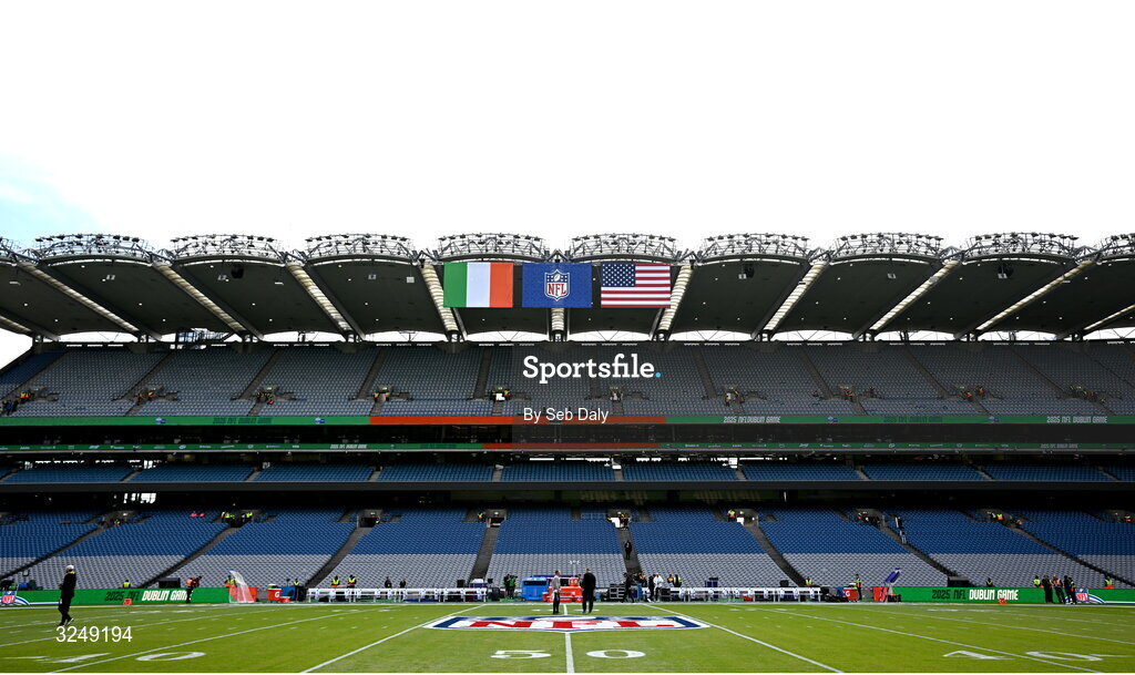 28 September 2025; A general view inside the stadium before the 2025 NFL International Game between the Pittsburgh Steelers and the Minnesota Vikings at Croke Park in Dublin. Photo by Seb Daly/Sportsfile