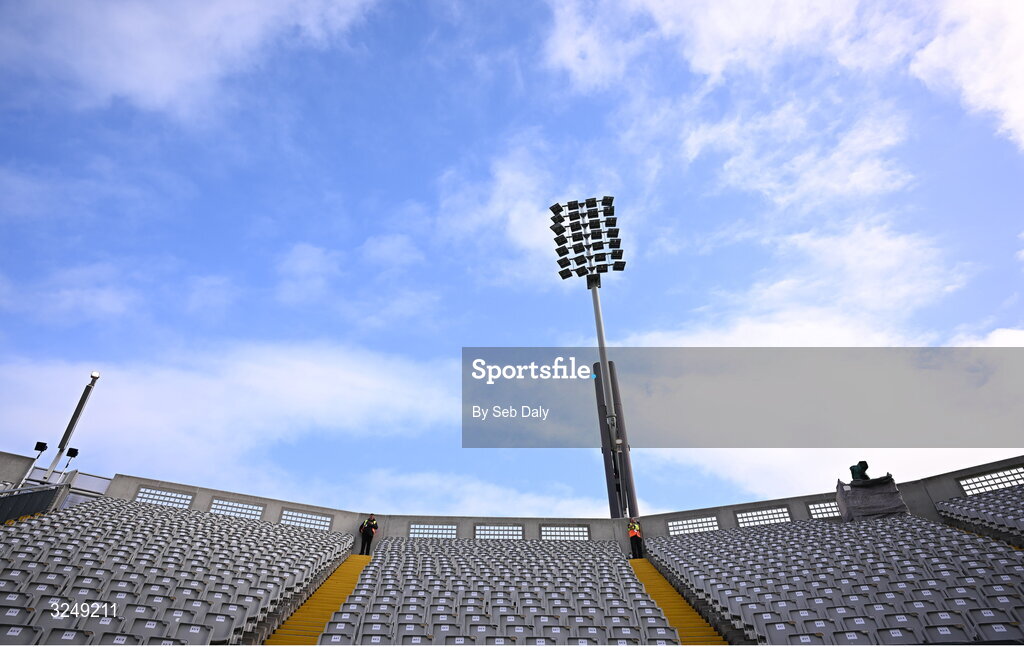 28 September 2025; A general view of seats on the the hill before the 2025 NFL International Game between the Pittsburgh Steelers and the Minnesota Vikings at Croke Park in Dublin. Photo by Seb Daly/Sportsfile