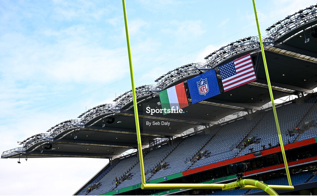 28 September 2025; A general view inside the stadium before the 2025 NFL International Game between the Pittsburgh Steelers and the Minnesota Vikings at Croke Park in Dublin. Photo by Seb Daly/Sportsfile