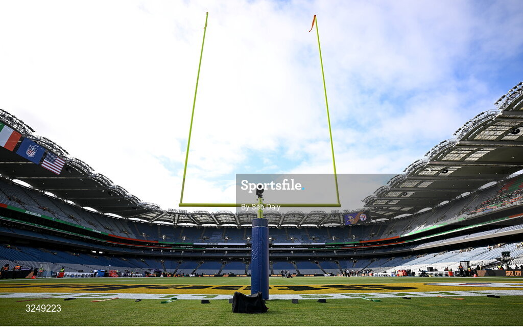 28 September 2025; A general view inside the stadium before the 2025 NFL International Game between the Pittsburgh Steelers and the Minnesota Vikings at Croke Park in Dublin. Photo by Seb Daly/Sportsfile