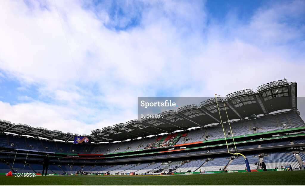 28 September 2025; A general view inside the stadium before the 2025 NFL International Game between the Pittsburgh Steelers and the Minnesota Vikings at Croke Park in Dublin. Photo by Seb Daly/Sportsfile