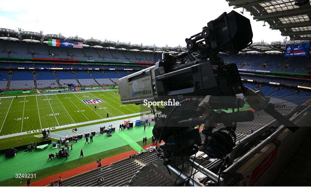 28 September 2025; A general view inside the stadium before the 2025 NFL International Game between the Pittsburgh Steelers and the Minnesota Vikings at Croke Park in Dublin. Photo by Seb Daly/Sportsfile