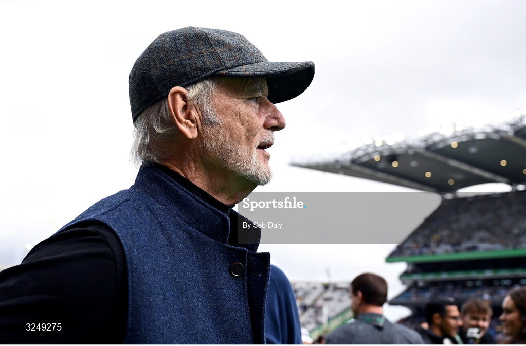 28 September 2025; Actor Bill Murray before the 2025 NFL International Game between the Pittsburgh Steelers and the Minnesota Vikings at Croke Park in Dublin. Photo by Seb Daly/Sportsfile
