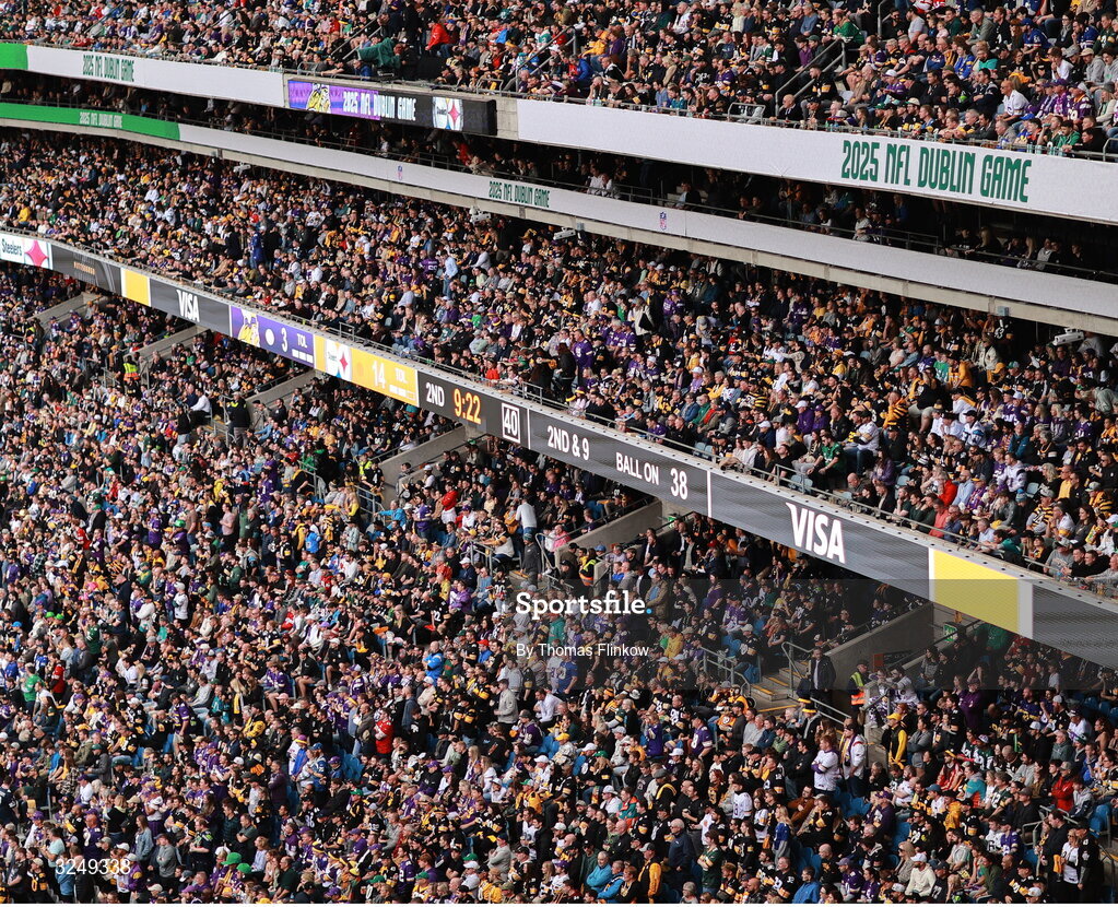 28 September 2025; A general view of Croke Park during the 2025 NFL International Game between the Pittsburgh Steelers and the Minnesota Vikings at Croke Park in Dublin. Photo by Thomas Flinkow/Sportsfile