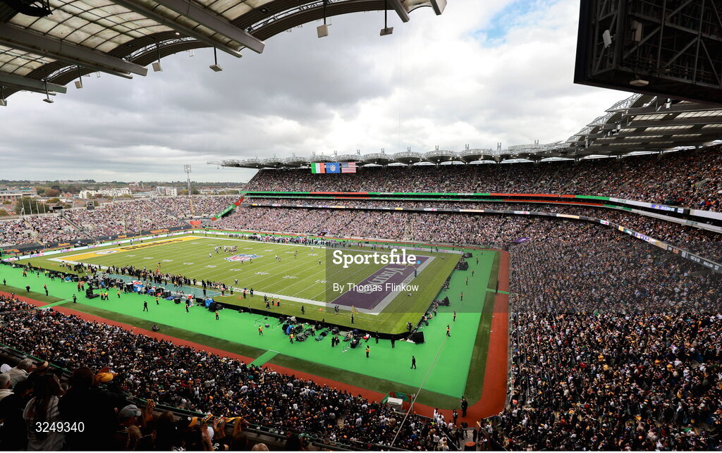 28 September 2025; A general view of Croke Park during the 2025 NFL International Game between the Pittsburgh Steelers and the Minnesota Vikings at Croke Park in Dublin. Photo by Thomas Flinkow/Sportsfile