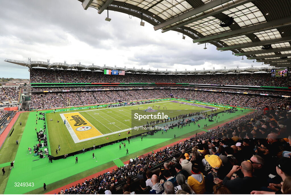28 September 2025; A general view of Croke Park during the 2025 NFL International Game between the Pittsburgh Steelers and the Minnesota Vikings at Croke Park in Dublin. Photo by Thomas Flinkow/Sportsfile