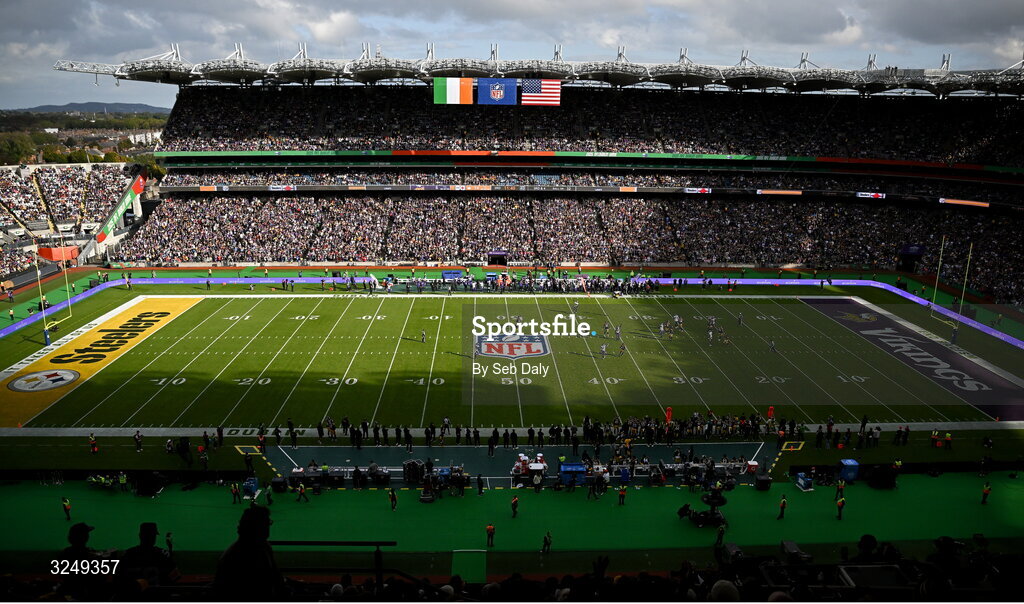 28 September 2025; A general view of Croke Park during the 2025 NFL International Game between the Pittsburgh Steelers and the Minnesota Vikings at Croke Park in Dublin. Photo by Seb Daly/Sportsfile