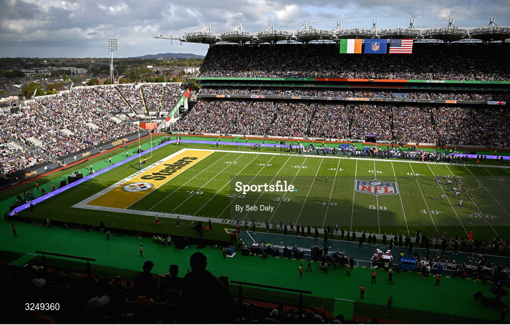 28 September 2025; A general view of Croke Park during the 2025 NFL International Game between the Pittsburgh Steelers and the Minnesota Vikings at Croke Park in Dublin. Photo by Seb Daly/Sportsfile