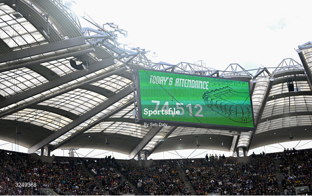 28 September 2025; A general view of the attendance of 74,512 during the 2025 NFL International Game between the Pittsburgh Steelers and the Minnesota Vikings at Croke Park in Dublin. Photo by Seb Daly/Sportsfile