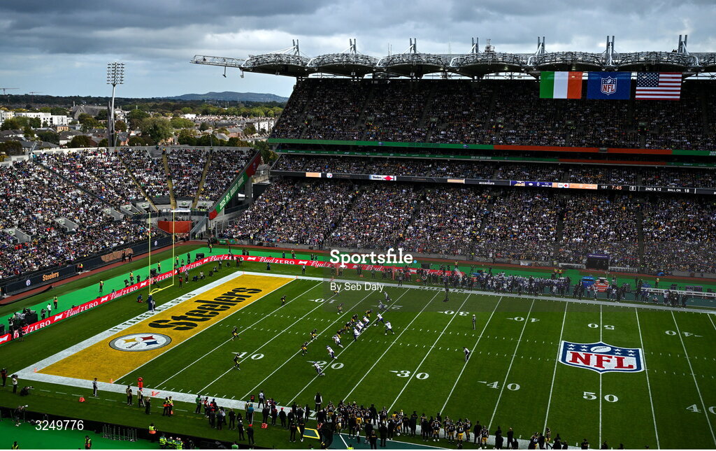 28 September 2025; A general view of the stadium during the 2025 NFL International Game between the Pittsburgh Steelers and the Minnesota Vikings at Croke Park in Dublin. Photo by Seb Daly/Sportsfile