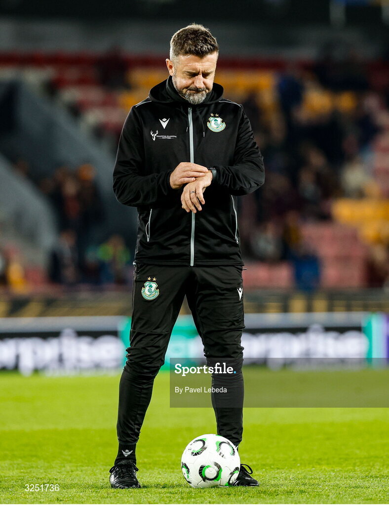 2 October 2025; Shamrock Rovers sporting director Stephen McPhail before the UEFA Conference League 2025/26 league phase match between Sparta Praha and Shamrock Rovers at epet ARENA in Prague, Czechia. Photo by Pavel Lebeda/Sportsfile