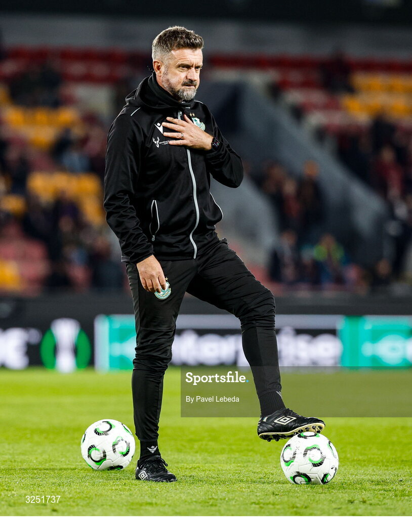 2 October 2025; Shamrock Rovers sporting director Stephen McPhail before the UEFA Conference League 2025/26 league phase match between Sparta Praha and Shamrock Rovers at epet ARENA in Prague, Czechia. Photo by Pavel Lebeda/Sportsfile