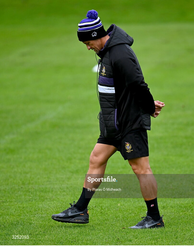 27 September 2025; Terenure College RFC head coach Carlos Spencer before the Energia All-Ireland League Division 1A match between UCD and Terenure College RFC at UCD Bowl in Dublin. Photo by Piaras Ó Mídheach/Sportsfile