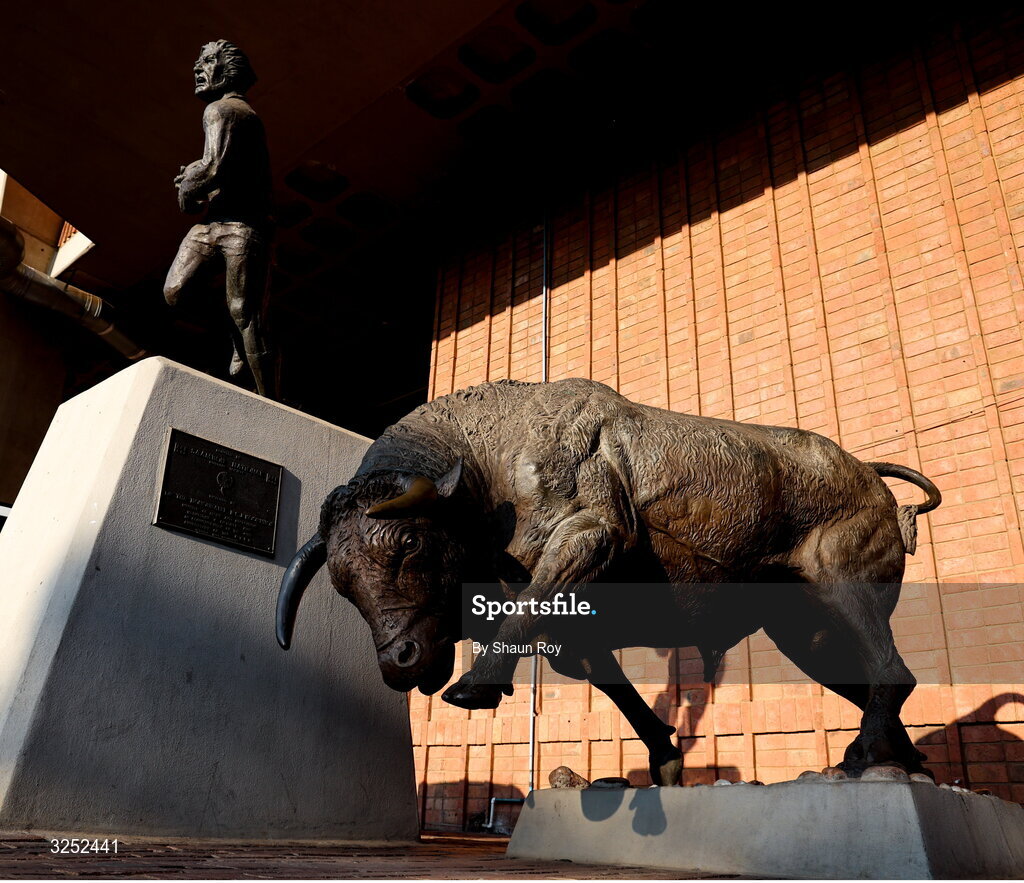 4 October 2025; Statues outside the stadium before the United Rugby Championship match between Vodacom Bulls and Leinster at Loftus Versfeld Stadium in Pretoria, South Africa. Photo by Shaun Roy/Sportsfile