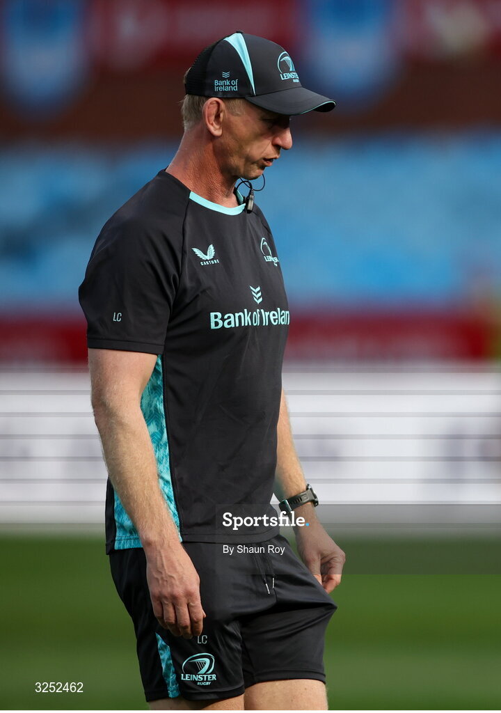 4 October 2025; Leinster head coach Leo Cullen before the United Rugby Championship match between Vodacom Bulls and Leinster at Loftus Versfeld Stadium in Pretoria, South Africa. Photo by Shaun Roy/Sportsfile