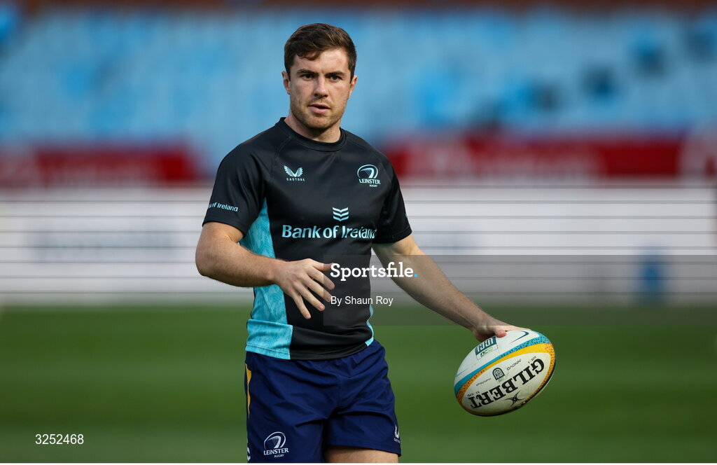 4 October 2025; Luke McGrath of Leinster before the United Rugby Championship match between Vodacom Bulls and Leinster at Loftus Versfeld Stadium in Pretoria, South Africa. Photo by Shaun Roy/Sportsfile