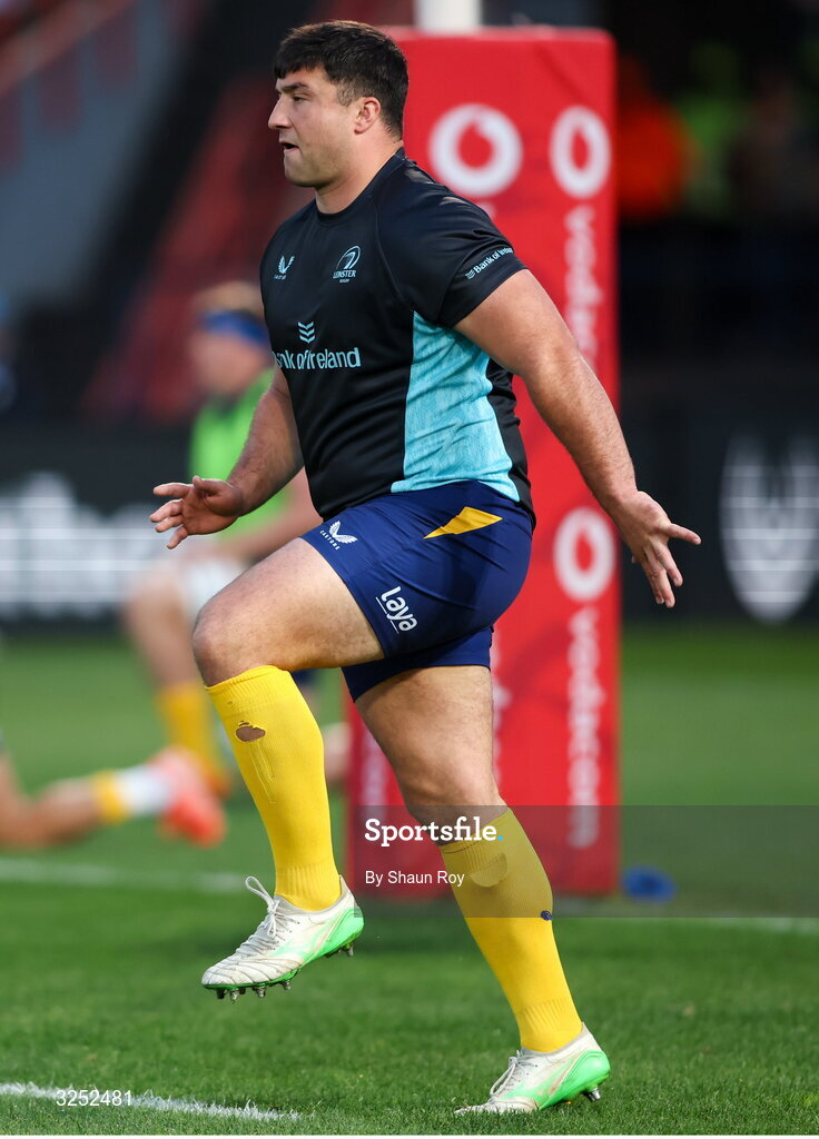 4 October 2025; Thomas Clarkson of Leinster before the United Rugby Championship match between Vodacom Bulls and Leinster at Loftus Versfeld Stadium in Pretoria, South Africa. Photo by Shaun Roy/Sportsfile