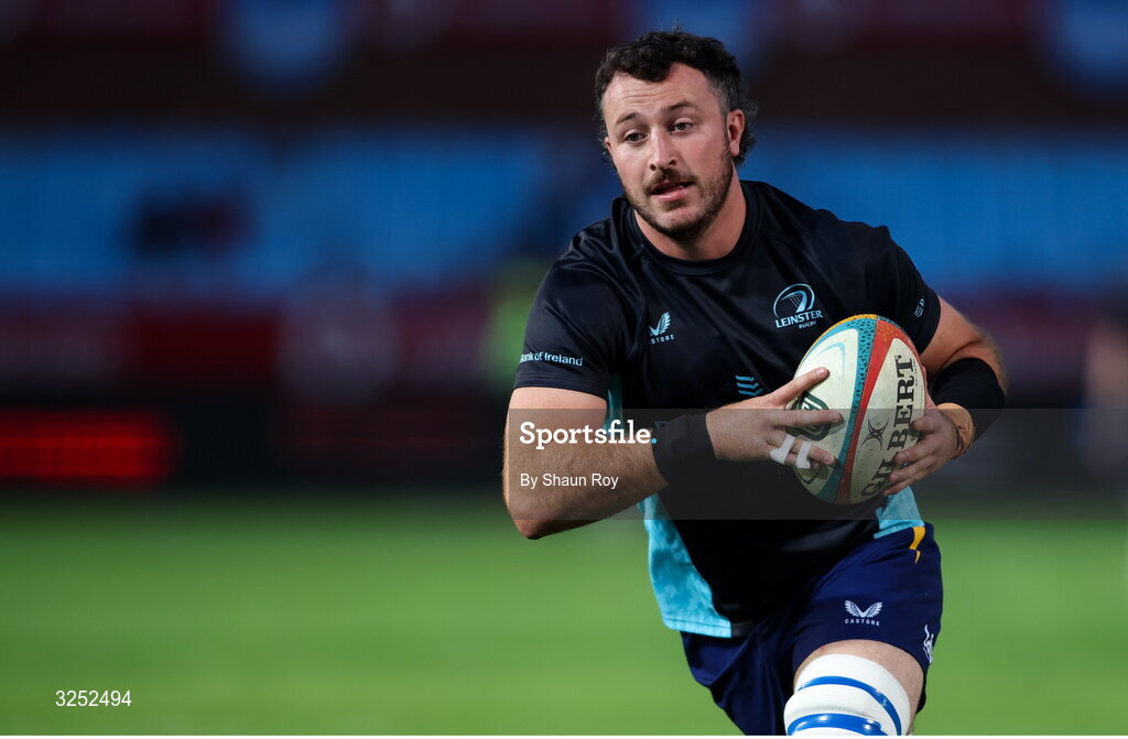 4 October 2025; Will Connors of Leinster before the United Rugby Championship match between Vodacom Bulls and Leinster at Loftus Versfeld Stadium in Pretoria, South Africa. Photo by Shaun Roy/Sportsfile