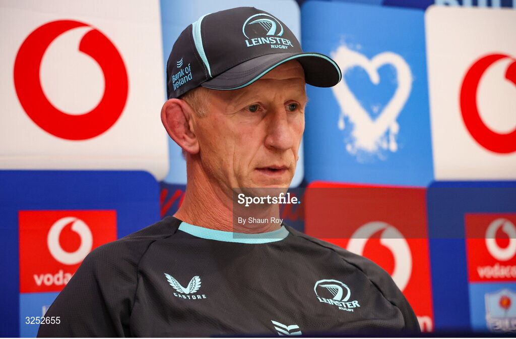 4 October 2025; Leinster head coach Leo Cullen after the United Rugby Championship match between Vodacom Bulls and Leinster at Loftus Versfeld Stadium in Pretoria, South Africa. Photo by Shaun Roy/Sportsfile