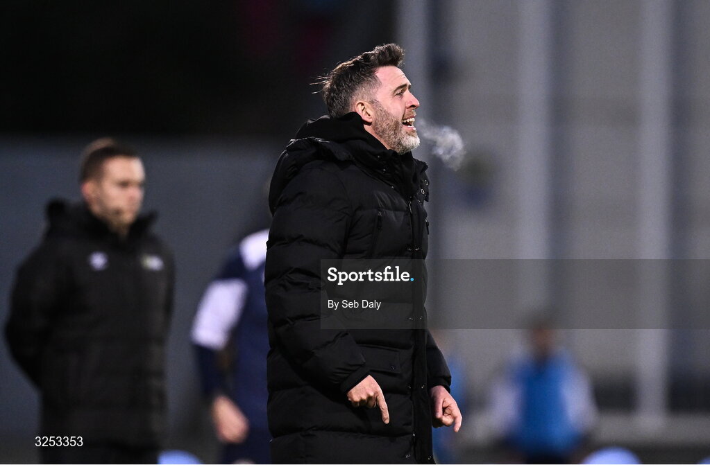 5 October 2025; Shamrock Rovers manager Stephen Bradley during the Sports Direct Men’s FAI Cup semi-final match between Shamrock Rovers and Kerry FC at Tallaght Stadium in Dublin. Photo by Seb Daly/Sportsfile