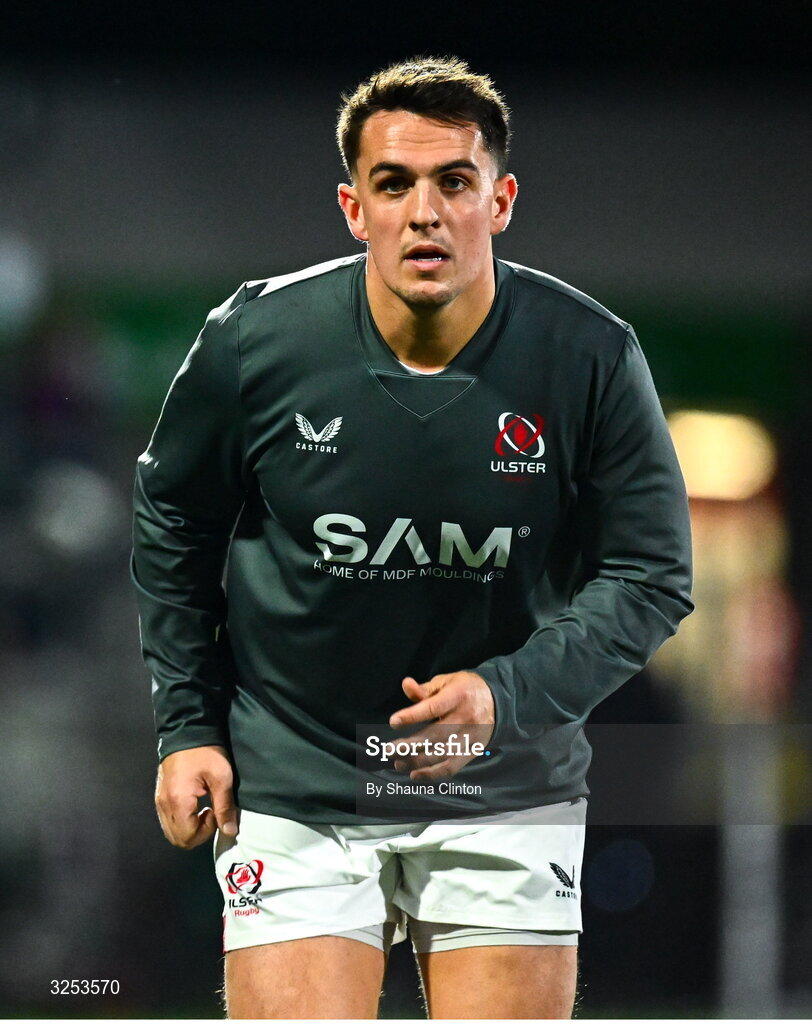 26 September 2025; James Hume of Ulster before the United Rugby Championship match between Ulster and Dragons at Affidea Stadium in Belfast. Photo by Shauna Clinton/Sportsfile