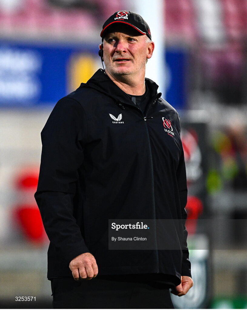 26 September 2025; Ulster assistant coach Dan Soper before the United Rugby Championship match between Ulster and Dragons at Affidea Stadium in Belfast. Photo by Shauna Clinton/Sportsfile