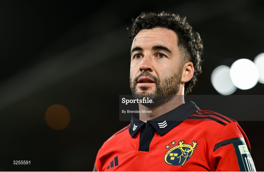 4 October 2025; Paddy Patterson of Munster after the United Rugby Championship match between Munster and Cardiff Rugby at Thomond Park in Limerick. Photo by Brendan Moran/Sportsfile