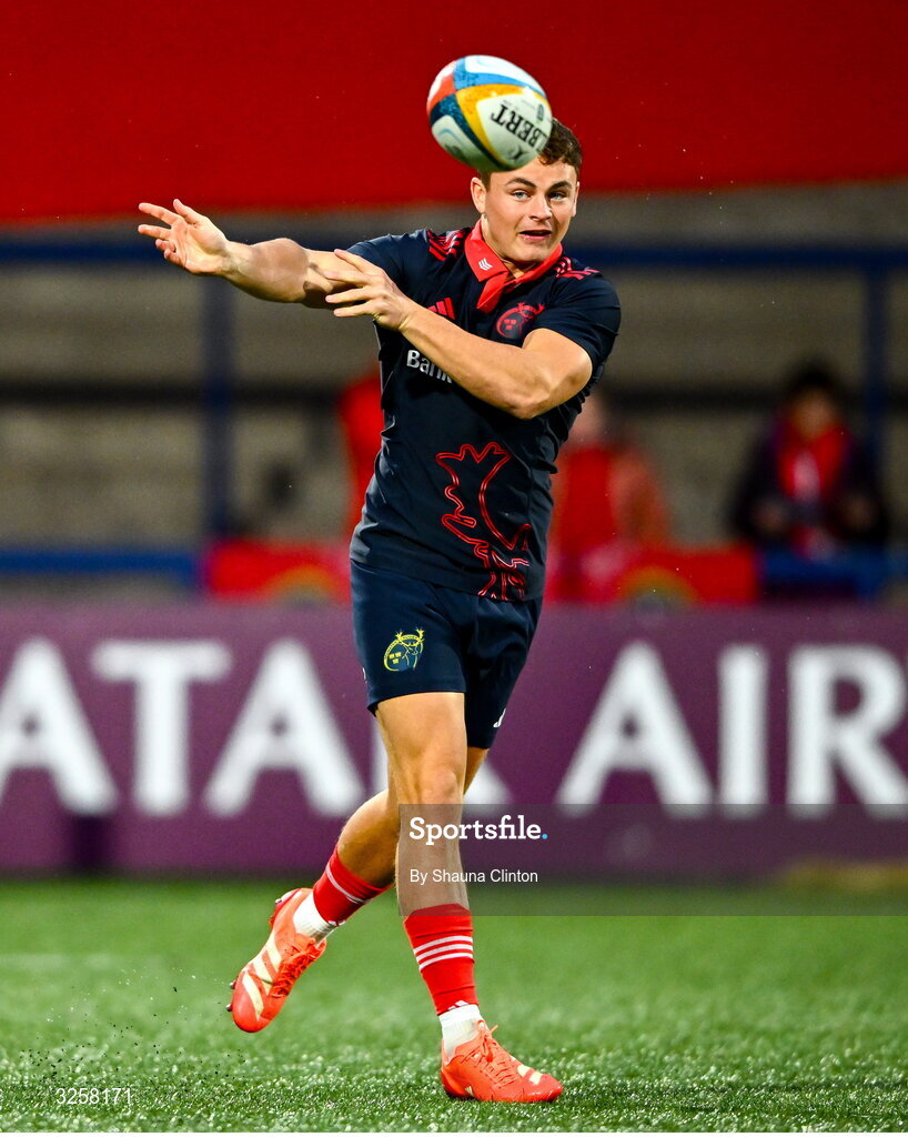 10 October 2025; Tony Butler of Munster before the United Rugby Championship match between Munster and Edinburgh at Virgin Media Park in Cork. Photo by Shauna Clinton/Sportsfile