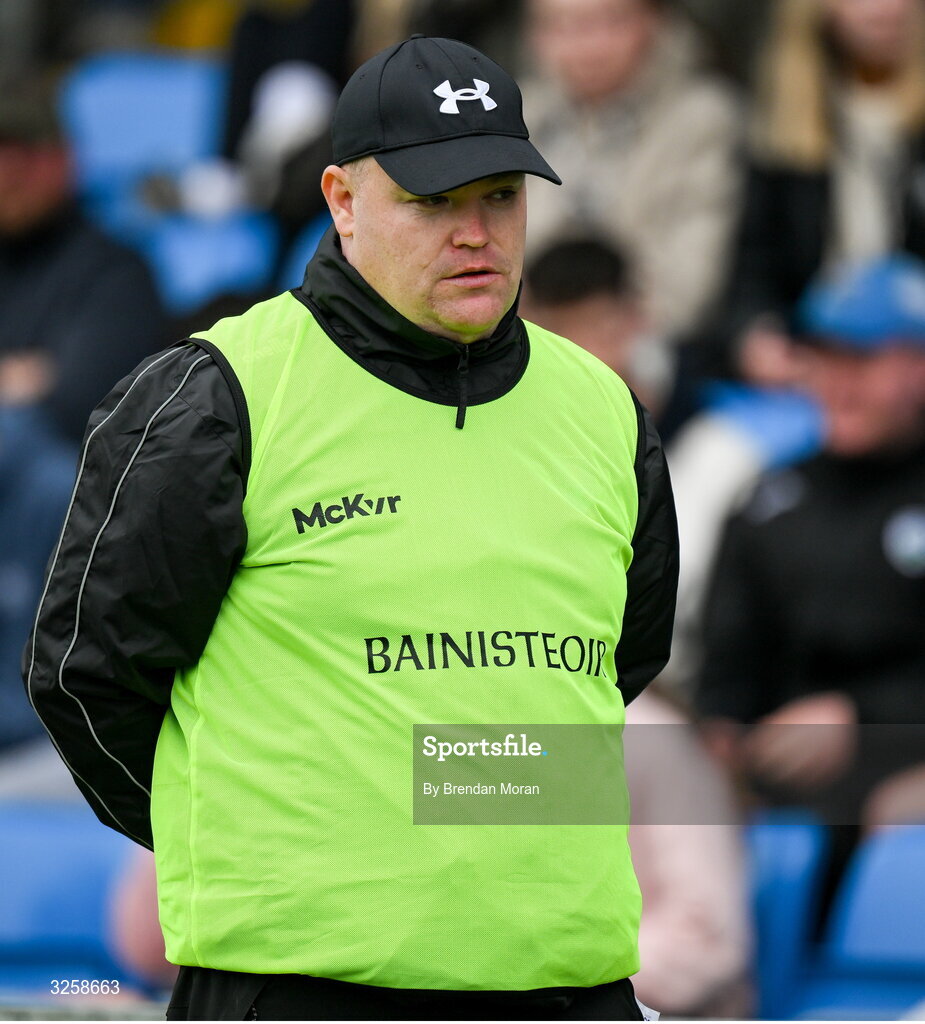 12 October 2025; Courtwood manager Mark Bates during the Laois County Senior Club Football Championship final match between Courtwood and Portarlington at Laois Hire O'Moore Park in Portlaoise, Laois. Photo by Brendan Moran/Sportsfile