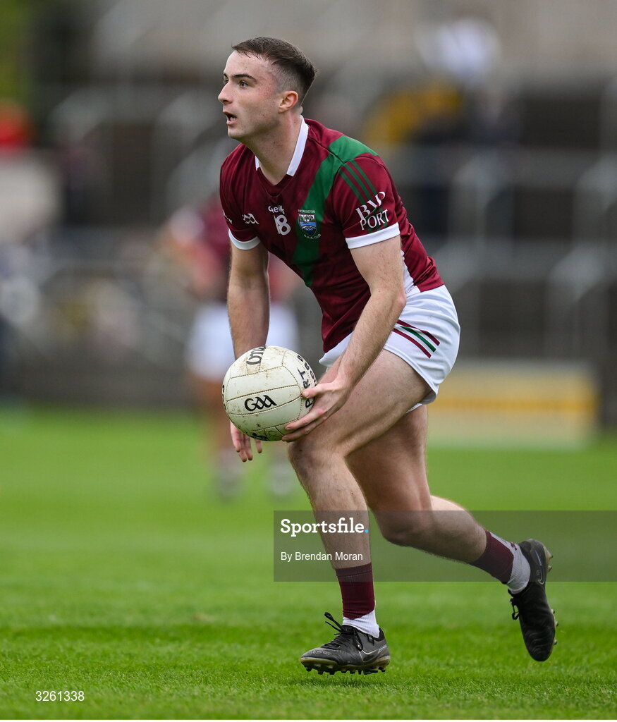 12 October 2025; Alex Mahan of Portarlington during the Laois County Senior Club Football Championship final match between Courtwood and Portarlington at Laois Hire O'Moore Park in Portlaoise, Laois. Photo by Brendan Moran/Sportsfile
