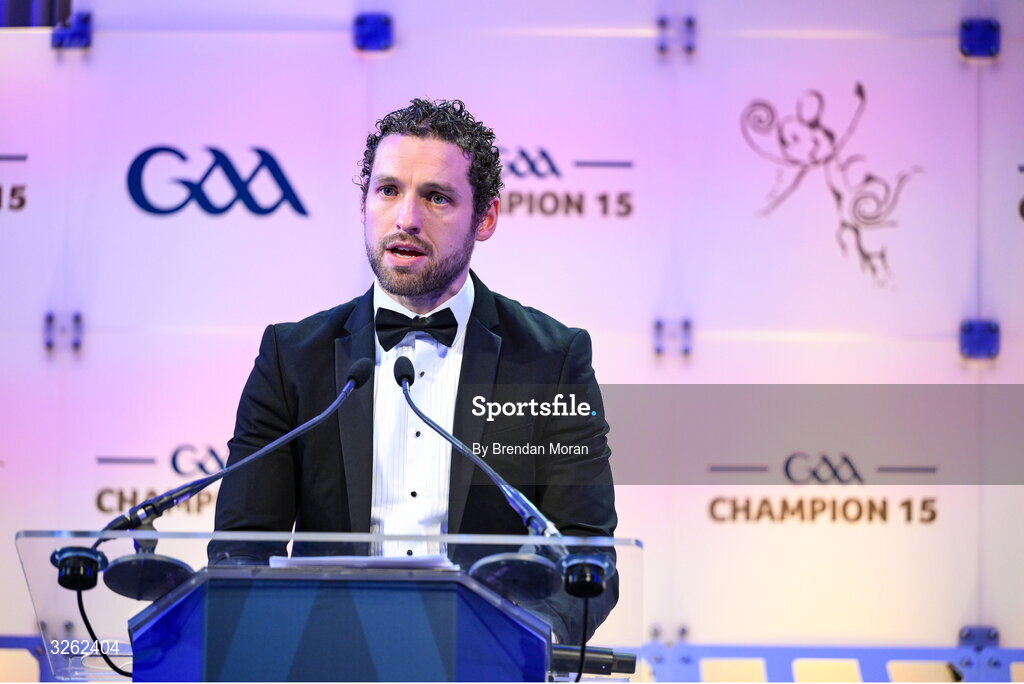 17 October 2025; GPA Chief Executive Officer Tom Parsons during the GAA Champion 15 Awards ceremony at Croke Park in Dublin. Photo by Brendan Moran/Sportsfile