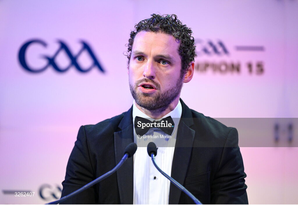 17 October 2025; GPA Chief Executive Officer Tom Parsons during the GAA Champion 15 Awards ceremony at Croke Park in Dublin. Photo by Brendan Moran/Sportsfile