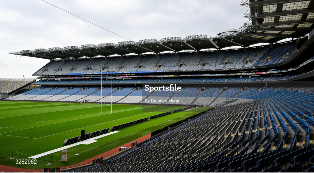 18 October 2025; A general view of the stadium before the United Rugby Championship match between Leinster and Munster at Croke Park in Dublin. Photo by Brendan Moran/Sportsfile