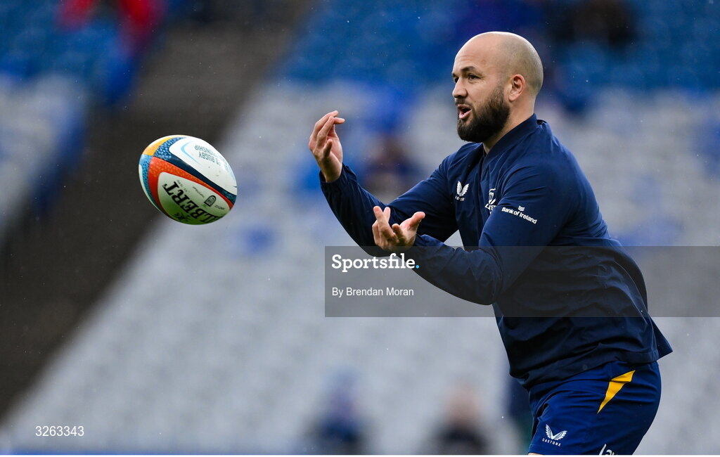 18 October 2025; Jamison Gibson-Park of Leinster before the United Rugby Championship match between Leinster and Munster at Croke Park in Dublin. Photo by Brendan Moran/Sportsfile