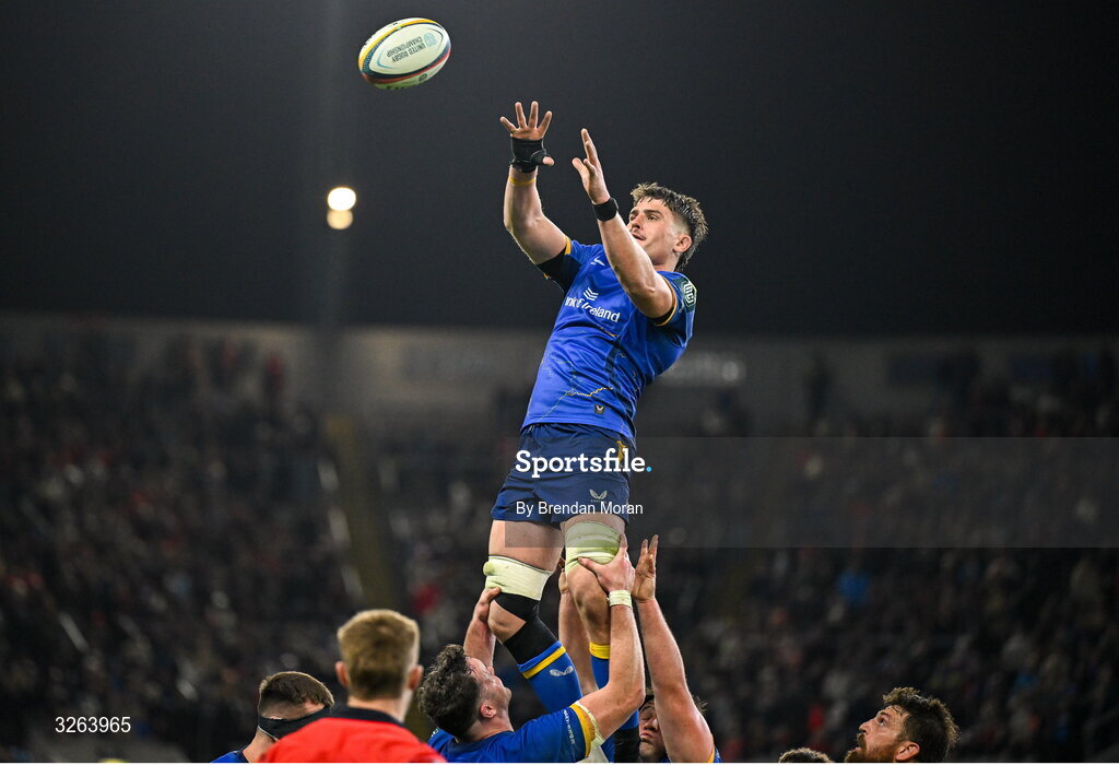 18 October 2025; Alex Soroka of Leinster during the United Rugby Championship match between Leinster and Munster at Croke Park in Dublin. Photo by Brendan Moran/Sportsfile