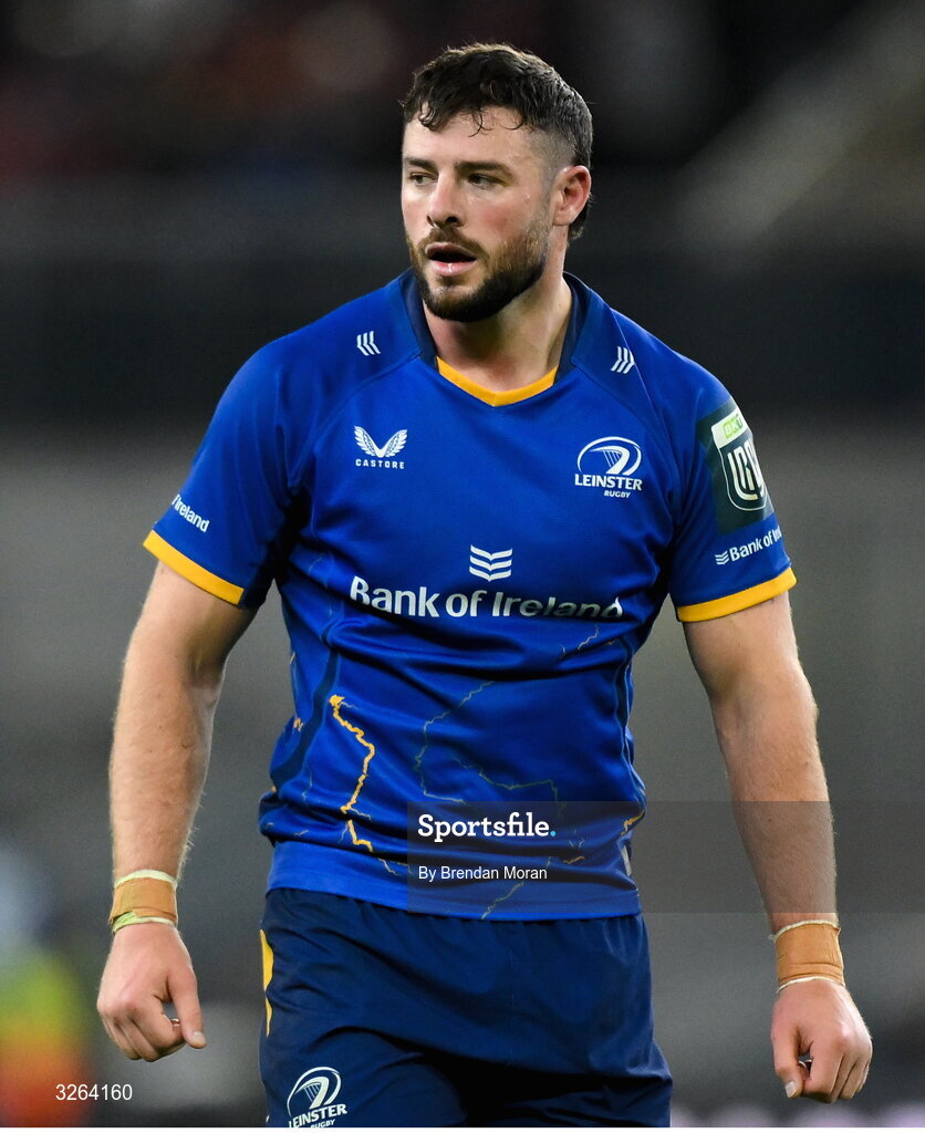 18 October 2025; Robbie Henshaw of Leinster during the United Rugby Championship match between Leinster and Munster at Croke Park in Dublin. Photo by Brendan Moran/Sportsfile