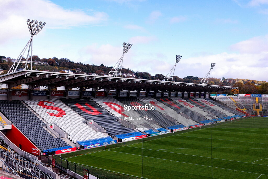 19 October 2025; A general view inside the stadium before the Cork County Senior Club Hurling Championship final match between Sarsfields and Midleton at SuperValu Páirc Uí Chaoimh in Cork. Photo by Michael P Ryan/Sportsfile