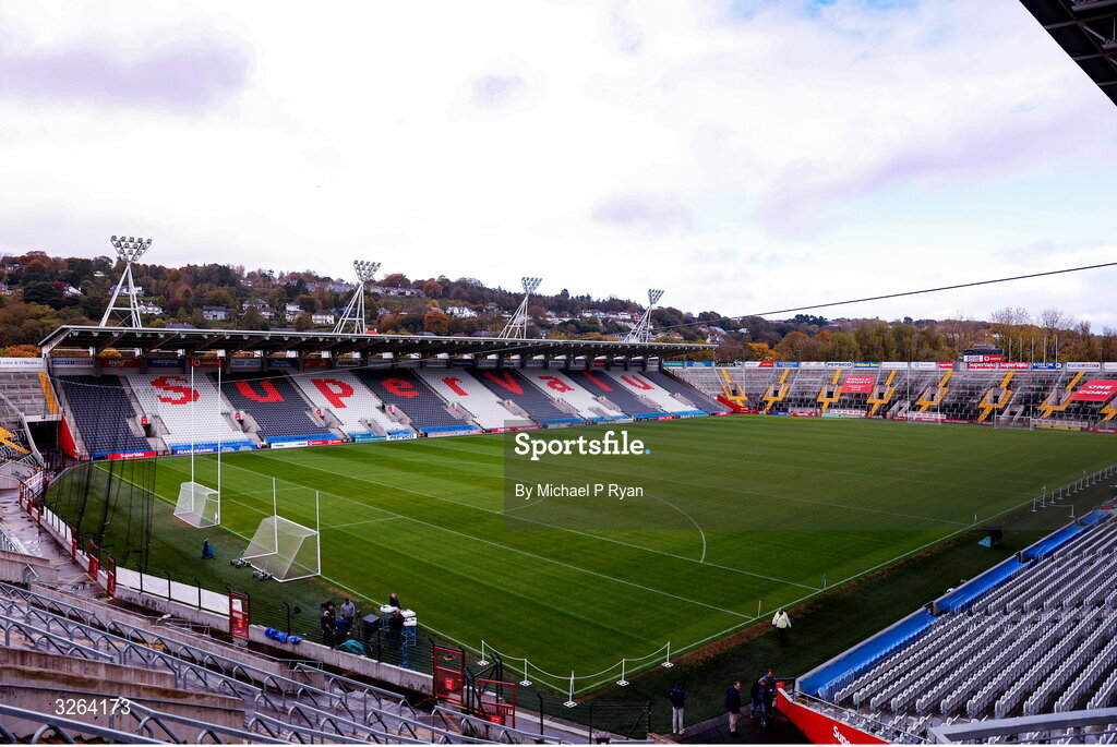 19 October 2025; A general view inside the stadium before the Cork County Senior Club Hurling Championship final match between Sarsfields and Midleton at SuperValu Páirc Uí Chaoimh in Cork. Photo by Michael P Ryan/Sportsfile