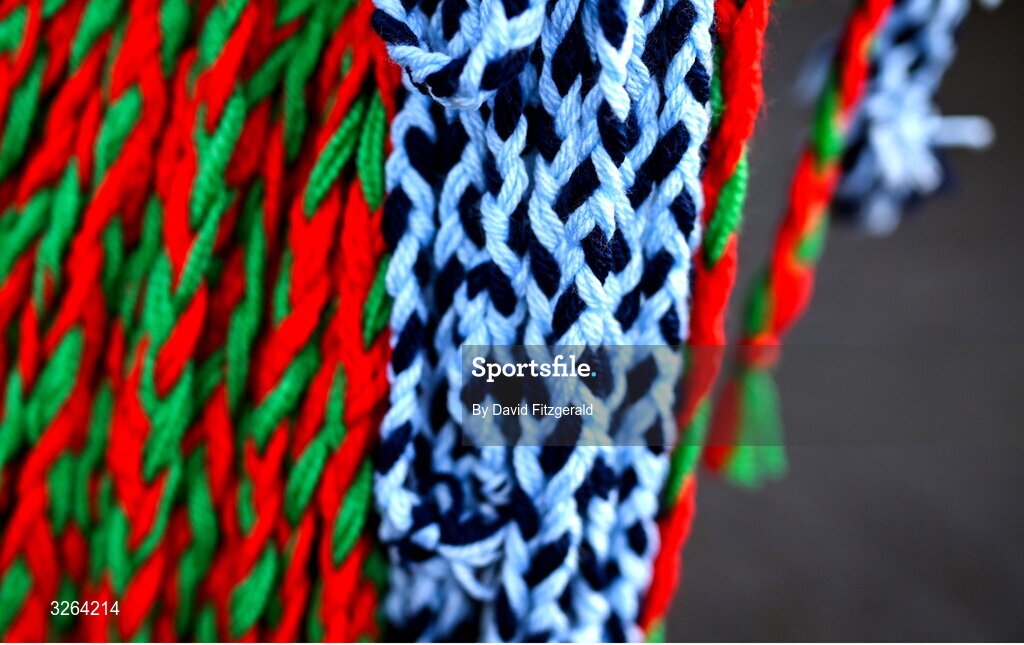 19 October 2025; Headbands are seen before the Mayo County Senior Club Football Championship final match between Ballina Stephenites and Westport at Hastings Insurance MacHale Park in Castlebar, Mayo. Photo by David Fitzgerald/Sportsfile
