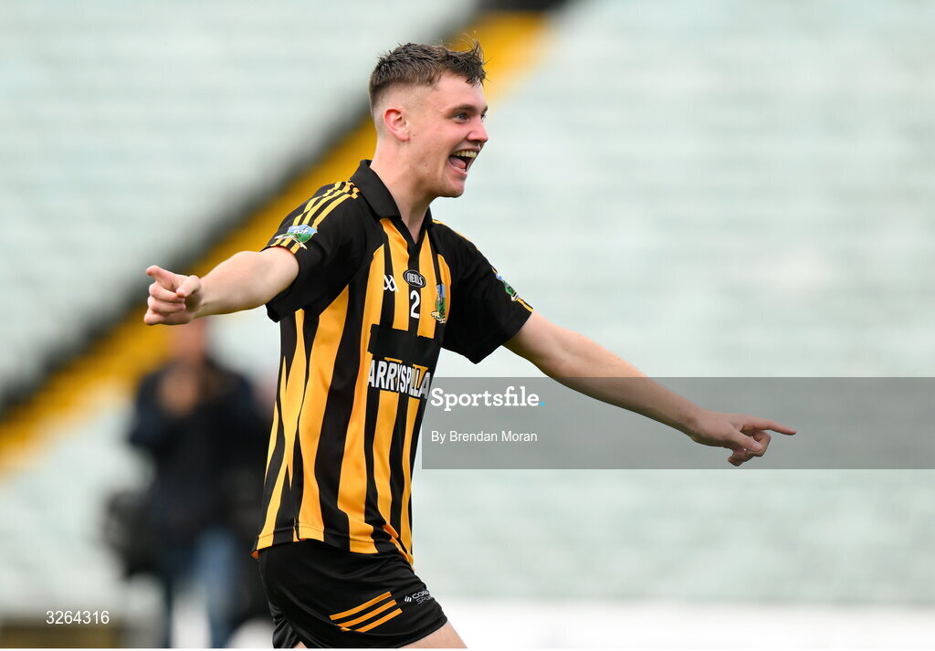 19 October 2025; James O'Sullivan of Garryspillane celebrates after the Limerick Premier Intermediate Hurling final match between Garryspilane and Effin at TUS Gaelic Grounds in Limerick. Photo by Brendan Moran/Sportsfile