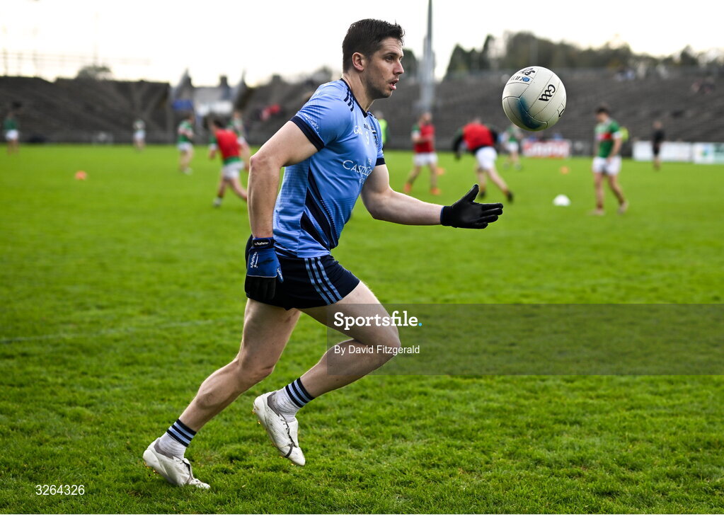 19 October 2025; Wesport captain Lee Keegan runs out before the Mayo County Senior Club Football Championship final match between Ballina Stephenites and Westport at Hastings Insurance MacHale Park in Castlebar, Mayo. Photo by David Fitzgerald/Sportsfile