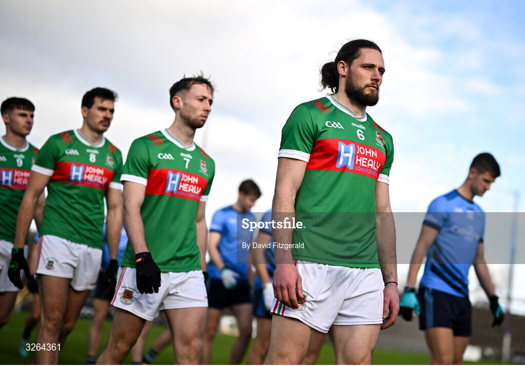 19 October 2025; Padraig O'Hora of Ballina Stephenites during the parade before the Mayo County Senior Club Football Championship final match between Ballina Stephenites and Westport at Hastings Insurance MacHale Park in Castlebar, Mayo. Photo by David Fitzgerald/Sportsfile