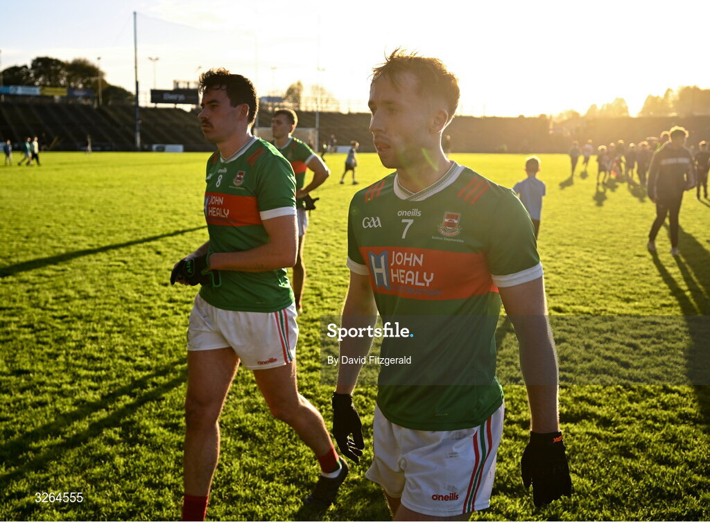 19 October 2025; David Tighe of Ballina Stephenites after drawing in the Mayo County Senior Club Football Championship final match between Ballina Stephenites and Westport at Hastings Insurance MacHale Park in Castlebar, Mayo. Photo by David Fitzgerald/Sportsfile