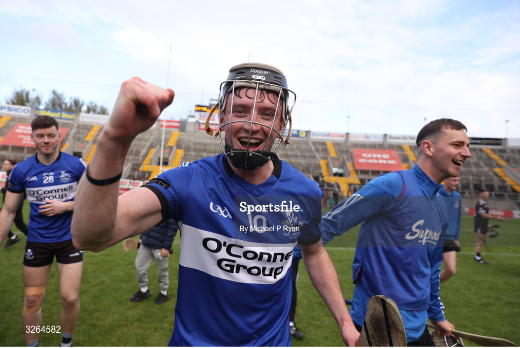 19 October 2025; Jack O'Connor of Sarsfields celebrates after the Cork County Senior Club Hurling Championship final match between Sarsfields and Midleton at SuperValu Páirc Uí Chaoimh in Cork. Photo by Michael P Ryan/Sportsfile