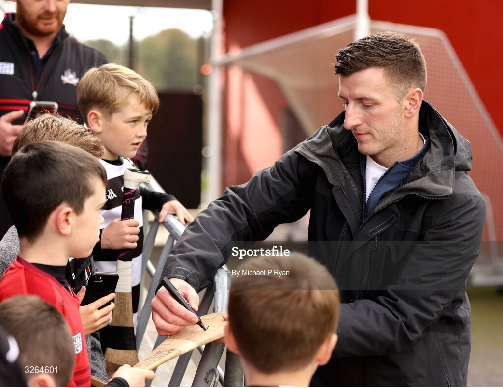 19 October 2025; Patrick Horgan signs autographs for supporters before the Cork County Senior Club Hurling Championship final match between Sarsfields and Midleton at SuperValu Páirc Uí Chaoimh in Cork. Photo by Michael P Ryan/Sportsfile