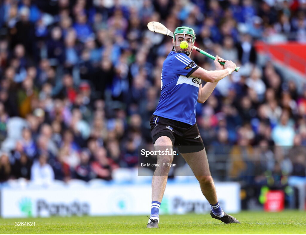 19 October 2025; James Sweeney of Sarsfields scores his side's first goal during the Cork County Senior Club Hurling Championship final match between Sarsfields and Midleton at SuperValu Páirc Uí Chaoimh in Cork. Photo by Michael P Ryan/Sportsfile